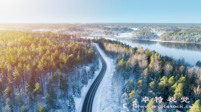 雪路图片素材