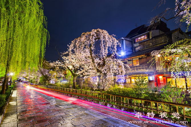 夜晚路图片素材