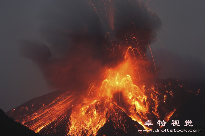 火山喷发图片