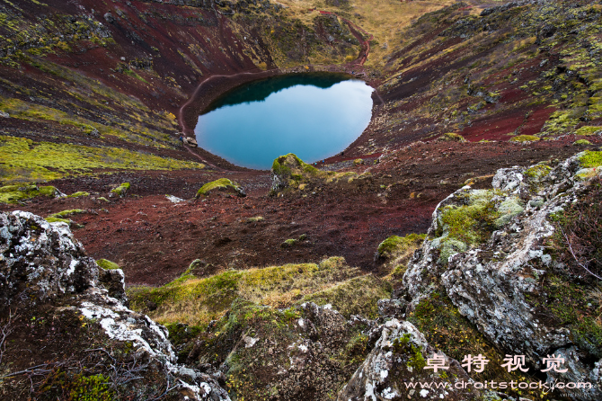 火山湖图片素材，4k高清图片