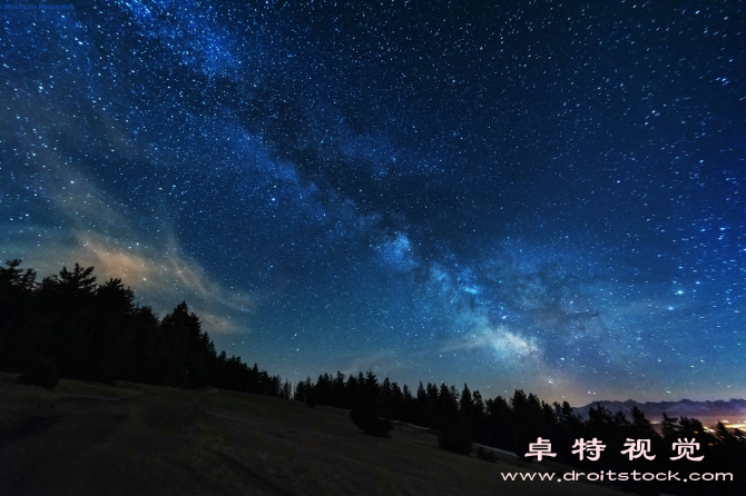 星空背景图蓝色梦幻图片素材