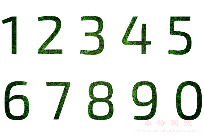 阿拉伯数字字体图片素材